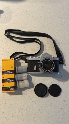 Silver nikon 35mm slr - nikon,